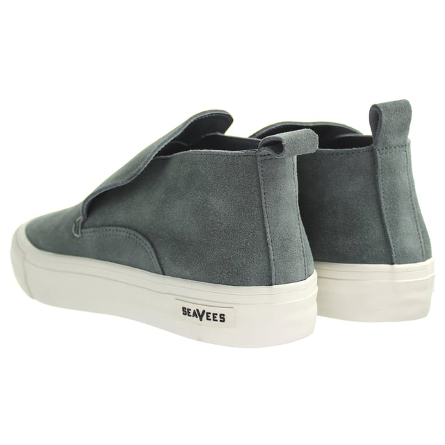 Seavees Huntington Middle Greyboard Suede Slip-On Grey Suede Leather Mens Shoes