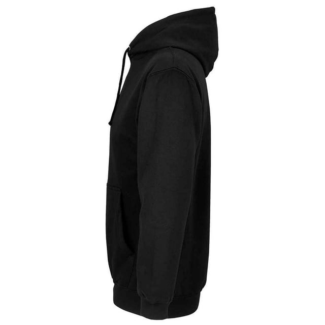 Material: 80% Cotton, 20% Recycled Polyester. Fabric: Brushed Back Fleece. 280gsm. Design: Plain. Double Fabric Hood, Drop Shoulder, Taped Neck, Unbranded Size Label. Hood Features: Drawcord, Grown On Hood. Hem: Ribbed. Neckline: Hooded. Sleeve-Type: Long-Sleeved. Cuff: Ribbed. Pockets: 1 Kangaroo Pocket. Fastening: Pull Over. Sustainability: Amfori, BSCI, Fair Wear Approved, Oeko-Tex Standard 100 Certified, PETA-Approved Vegan, REACH.