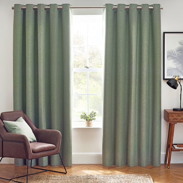 In modern fresh tones, the Dawn blackout eyelet curtains provide both functionality and effectiveness for your home. The soft-textured, temperature regulating marl effect fabric not only keeps out the light, but also ensures your home is cool in summer and warm in winter.