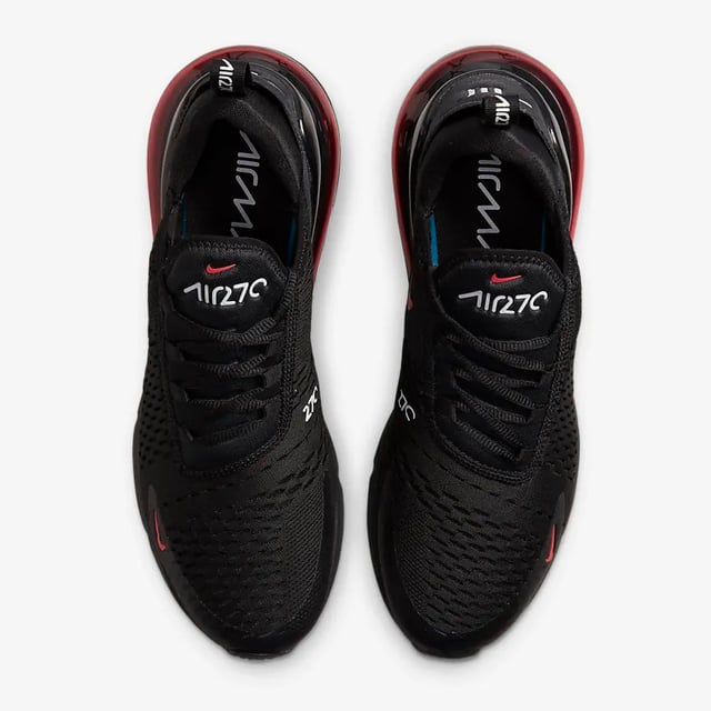 Nike Air Max 270 Trainers Black White University Red
