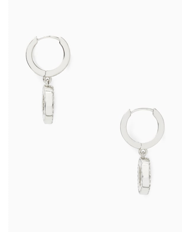 Pave Halo Huggies,  Width: 1.00 Cm,  Height: 1.10 Cm