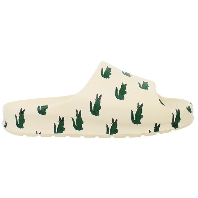 The Lacoste Serve Slide 2.0 223 3 SMA Men's Beige Sliders blend casual comfort with understated elegance, making them a perfect choice for laid-back occasions. With their neutral tone and premium build, these sliders are versatile for home, beach, or poolside use.
Â 
Key Features:
Ergonomic Footbed: 

Designed for superior comfort and support, ensuring a relaxed fit throughout the day.


Durable Synthetic Strap: 

Embossed with the iconic Lacoste crocodile logo, adding a touch of signature style.


Slip-On Design: 

Offers easy on-and-off convenience, ideal for leisure and quick outings.


Textured Rubber Outsole: 

Provides reliable grip and stability on various surfaces, including wet environments.


Lightweight Construction:

Minimizes fatigue, making these sliders comfortable for prolonged wear.


Water-Resistant Material: 

Perfectly suited for poolside, shower, or beach settings, offering durability against water exposure.


Neutral Beige Colorway: 

A versatile and subtle shade that complements a wide range of casual and summer outfits.


Â 
The Lacoste Serve Slide 2.0 223 3 SMA Men's Beige Sliders are a stylish and practical option for relaxed days, combining iconic branding with everyday functionality. Perfect for adding a modern, minimalist touch to your leisure footwear.