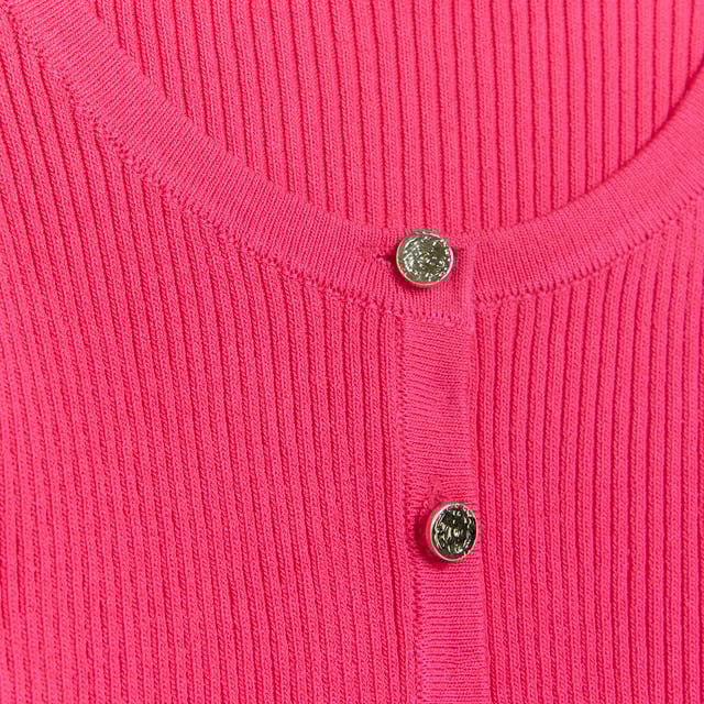 Ribbed, Long sleeve, Button front