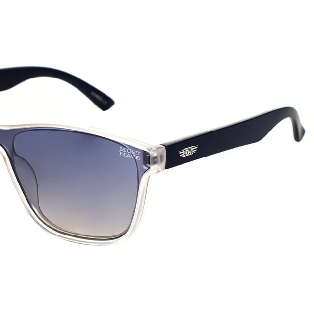 Must Have unisex sunglasses with a square design and polycarbonate frame, ideal for a modern and durable style.

 Equipped with UV 400 protection lenses, they block 100% of UVA and UVB rays, offering eye protection in bright environments.

 The square shape provides a contemporary and versatile touch, perfect for complementing any look.

 They include the Must Have logo engraved on the temples and on one of the lenses, adding a distinctive detail.

 They come with a soft cleaning cloth to keep your lenses spotless and a protective case to store them safely.

 Perfect for complementing any look, these glasses are ideal for those looking for protection and style in one piece.
 Measures: Lens height: 50 mm, Lens width: 56 mm, Bridge: 0.9 mm, Temples: 142 mm
 Composition: Polycarbonate
 Care:
- Wash only with water or, if necessary, a mild soap.
 - Dry with a soft cloth to avoid scratches.
 - Avoid contact with harsh surfaces or abrasive liquids.