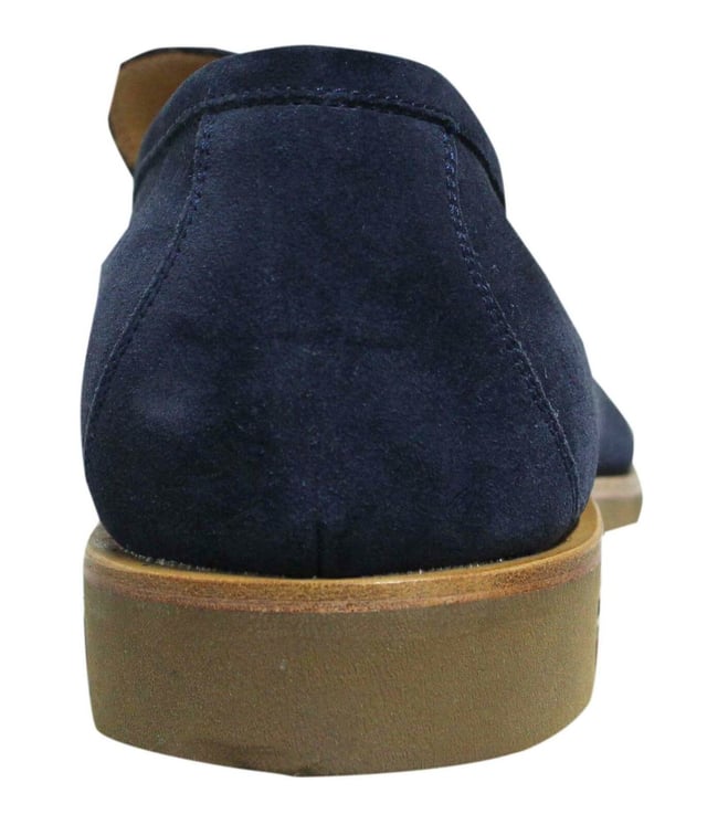 Hackett London Ante Navy Soft Slip en zapatos de mocasines para hombre HMS20642 595