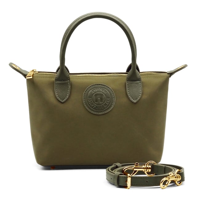 Handtasche - Reißverschluss - Innenaufbewahrung - Innenfach mit Reißverschluss - Innenfächer für Laptop und Schlüssel - Innenfutter aus Stoff - ATELIERS SAINT GERMAIN Logo - Genarbtes Leder und recyceltes Canvas-Finish