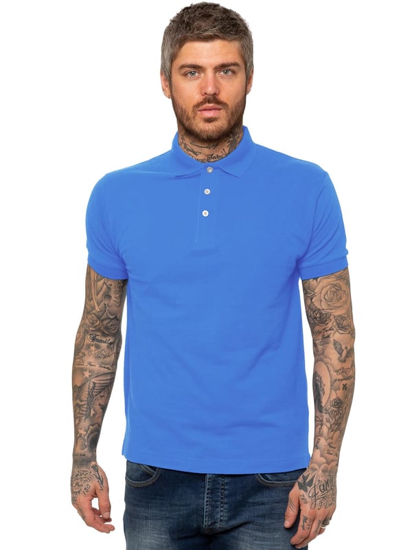 These Kruze Mens Short Sleeve Polo Shirts Feature a Button down collar, Ribbed Collar and sleeve cuff. Crafted with 50% Cotton, 50% Polyester, these Regular Fit Polos are suitable for everyday wear, basic, work, casual, fashion, sports, training, fitness and for the gym