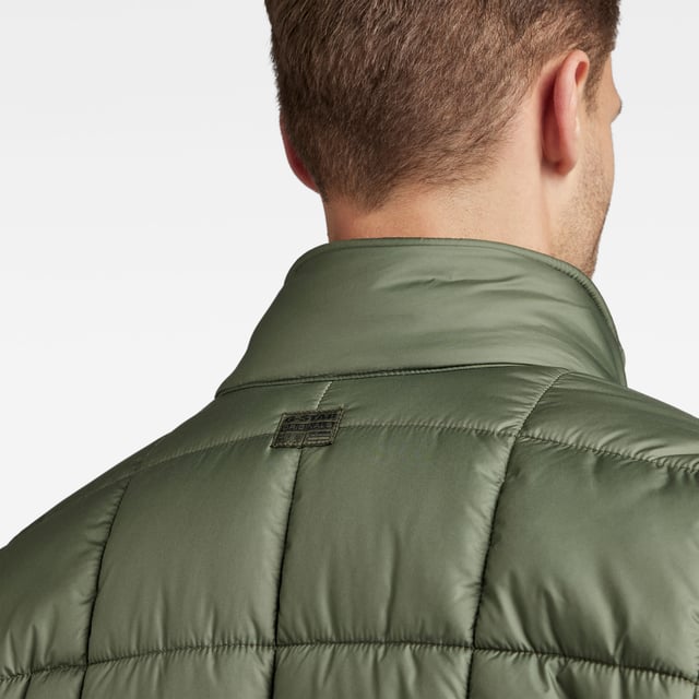 Square discount quilted jacket