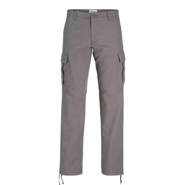 The Men's Cargo Combat Trousers by Jack & Jones will elevate your casual outfit. These lightweight, 100% cotton trousers are incredibly comfortable and breathable, making them ideal for daily wear. A comfortable fit guarantees freedom of movement, and long-lasting wear is assured by the strong frame. With their multiple cargo pockets, these pants combine modern design with functionality by offering lots of room for storing all of your belongings.

These trousers' adaptable style and button closure provide a secure and customisable fit for a range of circumstances, from casual trips to outdoor adventures. Accept the ideal fusion of style and utility in the Jack & Jones Men's Cargo Combat Trousers. accessible in a variety of sizes to accommodate males in the UK.