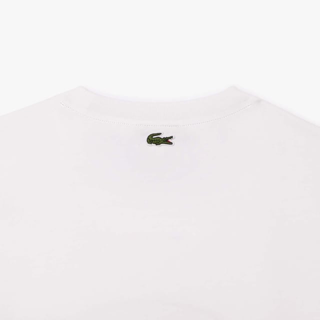 Mens Lacoste Monogram Print Regular Fit Cotton T-shirt Heavy cotton jersey with a fabulous drape Regular fit  straight cut Classic embroidered crocodile on breast