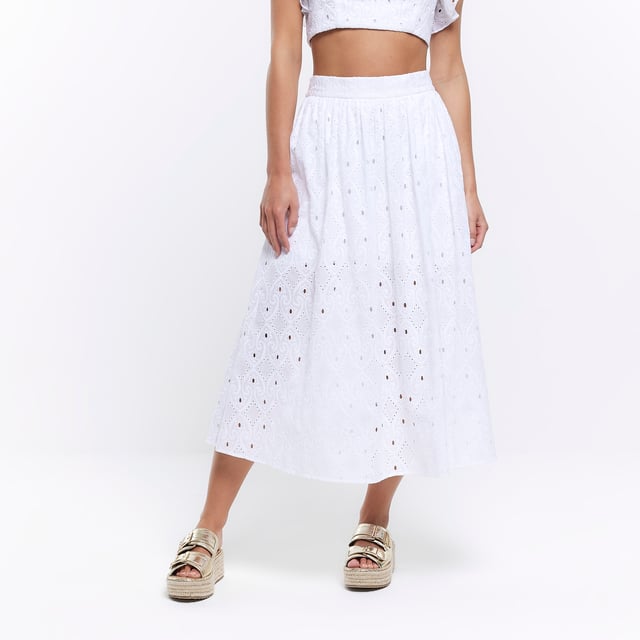 Petite midi skirt river island online