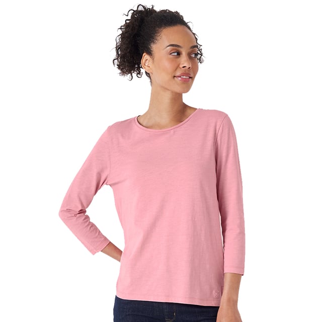 Crew Clothing Womens Long Sleeve Perfect Cotton Slub T Shirt