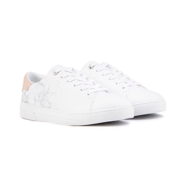 Ted baker white leather trainers with floral sole best sale