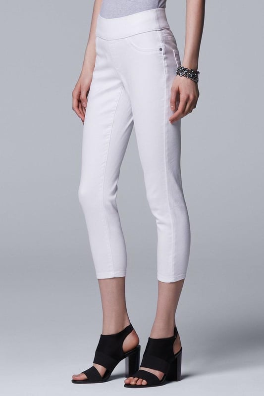 Stretch capri jeggings top