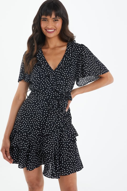 Black chiffon skater on sale dress