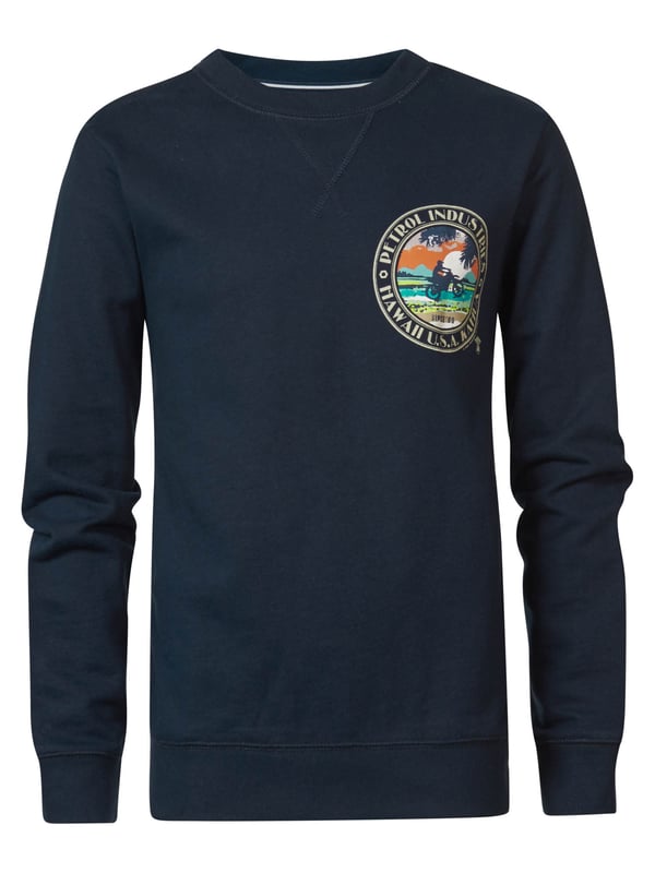 Cooler Pullover mit Kunstwerken auf der Brust und dem Rücken. Dieser Pullover hat einen Rundhalsausschnitt. Erhältlich in verschiedenen Farben. Wenn du zwischen den Größen liegst, wähle die größere Größe. PulloverArtwork auf Brust und RückenRundhalsausschnitt56% Baumwolle, 44% PolyesterModell ist 152 cm groß und trägt Größe 152