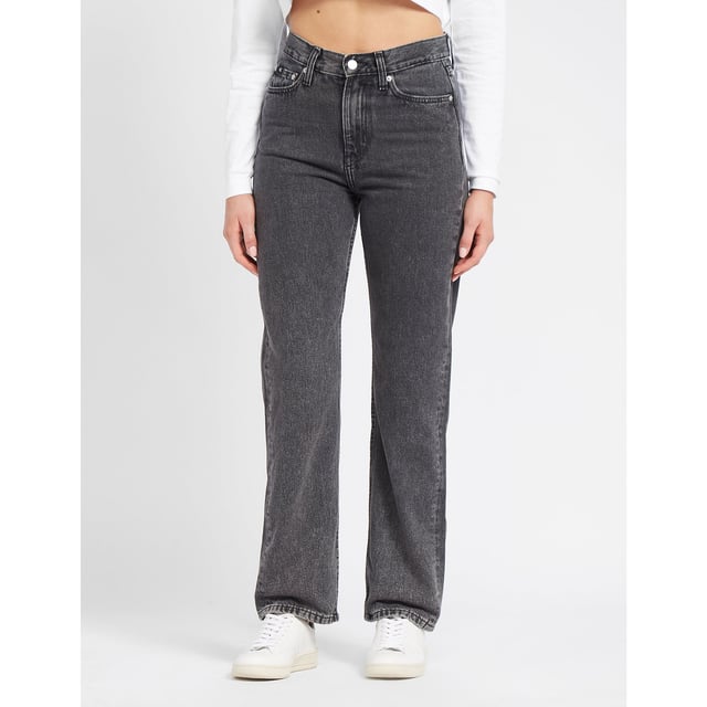 Women s Calvin Klein High Rise Straight Jeans in Grey