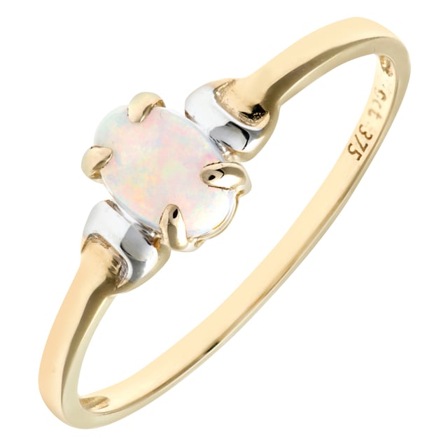9K (375) Yellow & White Gold: 0.85gr; # Opal: 0.27ct