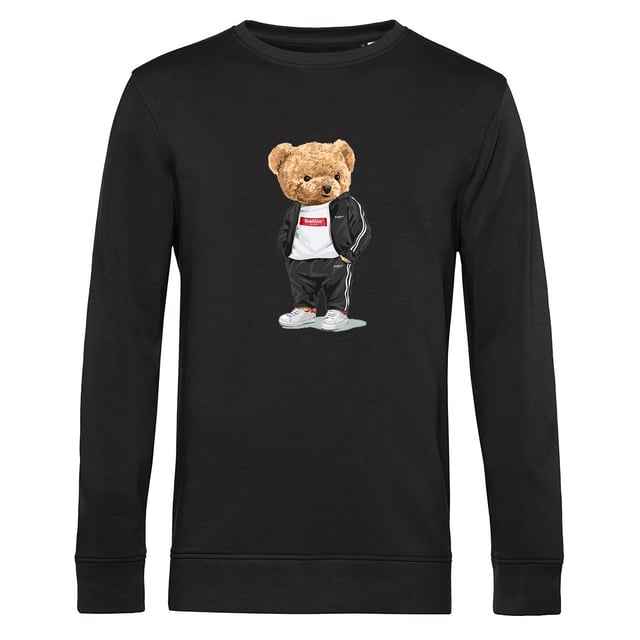 Jersey de hombre con estampado de osos de la marca Ballin Est. 2013. Los jerseys de Ballin Est. 2013 están hechos de 80% algodón orgánico y 20% algodón de poliéster reciclado, y tienen un corte regular. El suave algodón proporciona una gran comodidad.  Nombre del modelo: Jersey con estampado de osoCategoría: jersey de hombreMateriales: algodón orgánico, poliéster recicladoColor: negro
