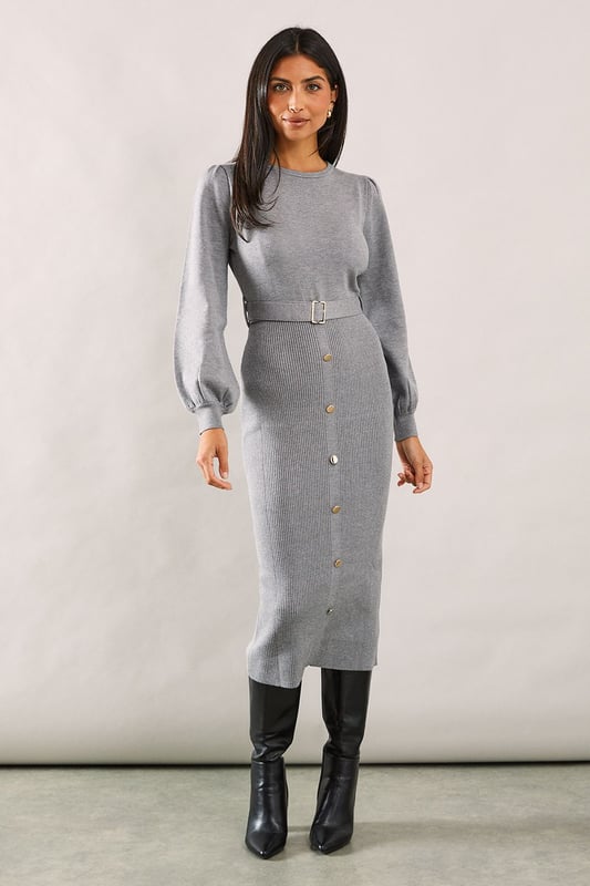 slim fit dress slacks Maria Sweater Belt Dress (More Colors) main image 0