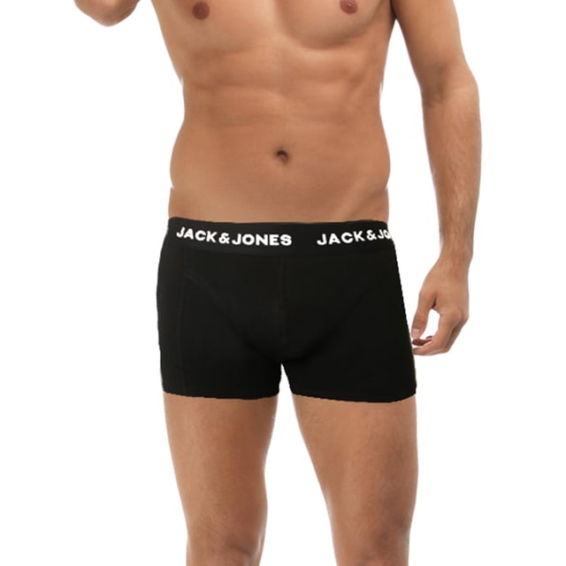 Men's 7 Pack Jack & Jones Boxer Shorts, Underwear, Multipack Trunks, Black, Large

Enjoy these Iconic Jack & Jones Men's Jactone In Tone Trunks 7Pack, they are essential for any man's underwear collection as they provide luxury comfort and style.

Long-lasting stretch in the waistband. Anatomically correct H-shape for high comfort.

Features:


7-pack basic trunks

Lots of stretches

Elasticated waistband

Tight and comfortable

Washing Instruction:


Machine wash at max 40°C under gentle wash programme

Do not bleach

Tumble dry on medium heat settings

Hang dry

Dry clean (no trichloroethylene)

High temp. iron. Highest temp. 200°C


Package Includes: Men's 7 Pack Jack & Jones Boxer Shorts, Underwear Black, Large