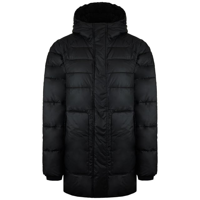 Step out in style and warmth with the Hunter Intrepid Women's Black Mid Puffer Coat. This mid-length puffer coat is designed to provide a perfect balance of fashion and functionality, ensuring you stay cozy during colder weather.

Key Features:

 Mid-Length Design:  The mid-length silhouette offers a versatile and contemporary style, providing ample coverage to keep you warm while maintaining a chic appearance.

Insulating Material:  Crafted with insulating materials, the puffer coat is designed to retain heat and keep you comfortable in chilly temperatures.

Black Color:  The classic black color adds a timeless and sophisticated touch to your winter wardrobe, allowing for easy coordination with various outfits.

Quilted Detailing:  The quilted pattern not only enhances the coat's visual appeal but also helps distribute insulation evenly, ensuring a cozy and snug fit.

Full-Length Zipper Closure:  The full-length zipper closure provides ease of wear and adds an extra layer of protection against the cold.

Removable Hood:  Some models may feature a removable hood, allowing you to customize your look and adapt to different weather conditions.

Adjustable Features:  Look for adjustable elements such as a cinched waist or adjustable cuffs, providing flexibility in fit and silhouette.

Functional Pockets:  Deep and functional pockets offer practical storage space for essentials and keep your hands warm during colder days.

Hunter Branding:  Subtle Hunter branding may be present, reflecting the brand's commitment to quality and style.

Stay on-trend and cozy during colder seasons with the Hunter Intrepid Women's Black Mid Puffer Coat — a versatile and stylish addition to your winter outerwear collection.