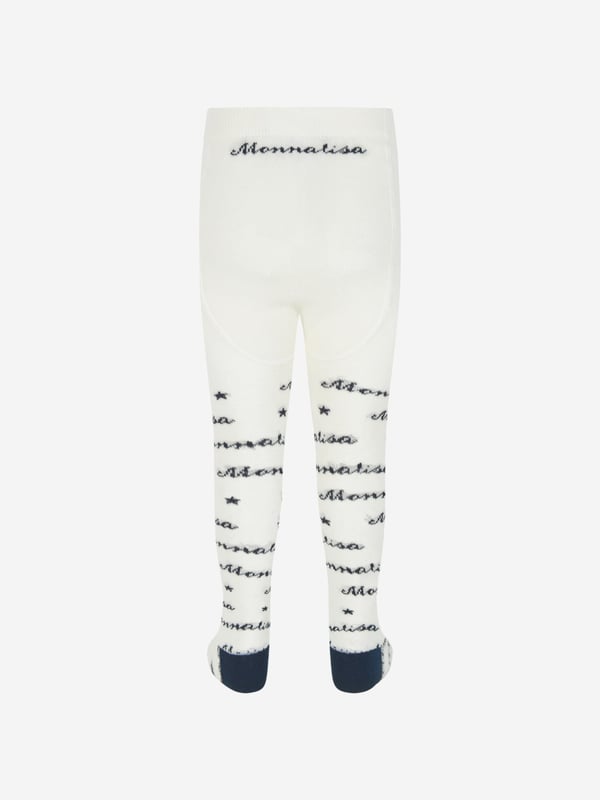 Presenting the exclusive Baby Girls  Navy Branded Tights in , the perfect addition to your little girl's collection. An embodiment of Italian finesse and comfort, tailor-made for . Italian Craftsmanship: Expertly made by Monnalisa in Italy, promising unparalleled quality and durability.  Chic Graphics: Boasting a charming print that elevates this item to a fashion statement.  Ultimate Comfort: Fabricated with premium materials ensuring the utmost comfort for your girl's daily escapades.  Upgrade your princess's wardrobe with these sleek Baby Girls  Navy Branded Tights! Make her the trendsetter she‚s meant to be. Order now!