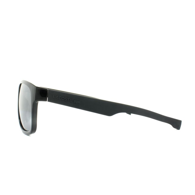 Lacoste Sunglasses L817S 001 Black Grey Gradient have a strong squared off shape on this durable chunky frame which features the Lacoste logo and the famous croc emblem on the temples.