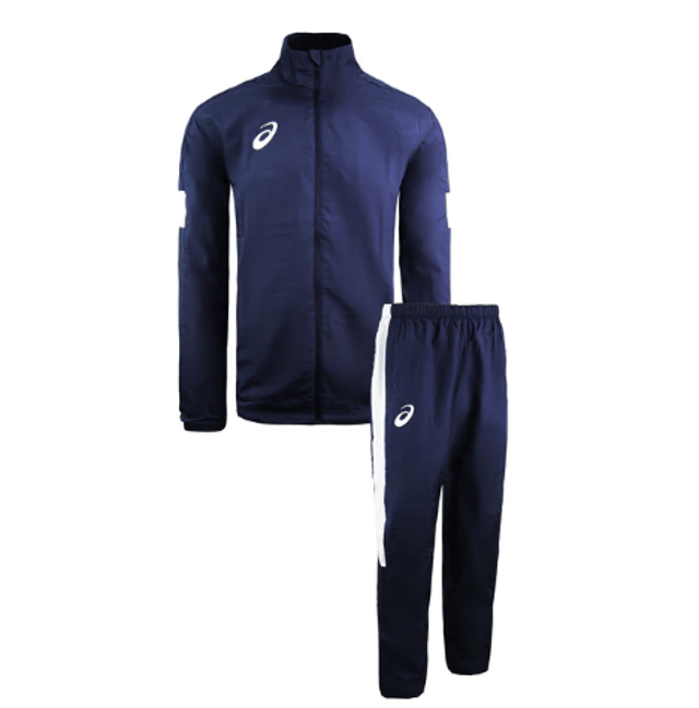 Asics tracksuit blue sales