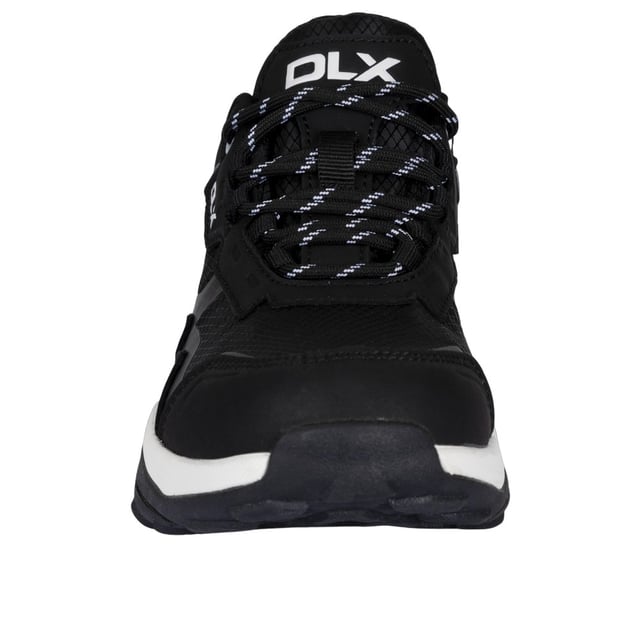 Upper: PU (Polyurethane), Textile. Lining: Textile. Insole: Moulded. Outsole: Durable, Phylon, Rubber, Traction Grip. 1 Eyelets. Fabric Technology: DLX, Waterproof Membrane. Breathable, Padded Collar, Pull Tab. Flat. Cut: Low Cut. Design: Contrast, Text. Toe Style: Round. Fastening: Lace Up, Loop.