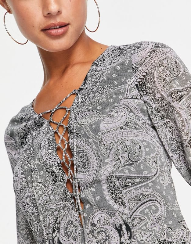 Asos grey lace dress 2025