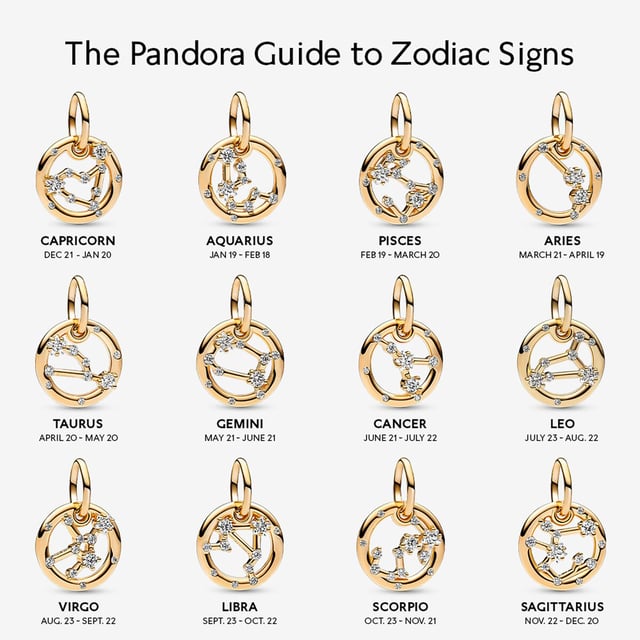 Pandora on sale zodiac signs