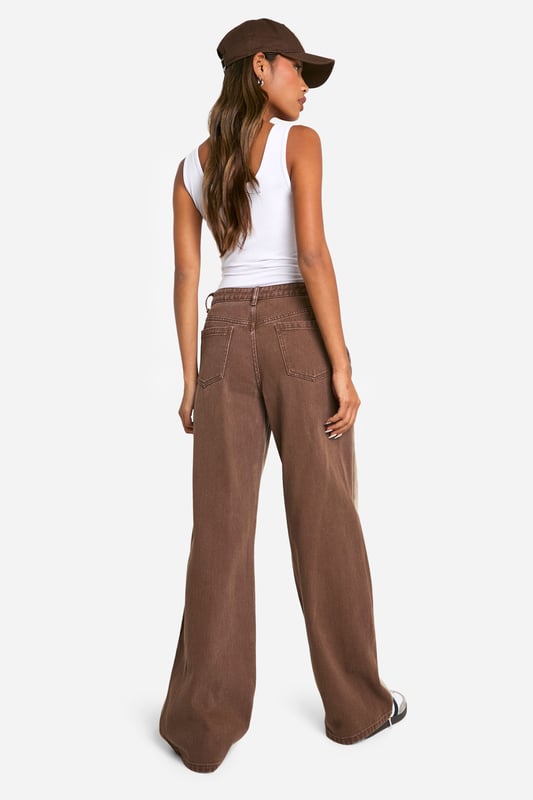 Faded Wide Leg Jeans Perfect for a new season update, the wide leg jean is your chance to make an effortless fashion statement when it comes to denim-led outfits. Anything but basic, our high waisted wide leg jeans are made from rigid denim, making them the perfect quality jean for day-to-day 'fits. Step out in retro-inspired wide jeans teamed with a basic white tee and oversized blazer for a look that brings vibes to all your plans. You in a wide leg... we can see it already.Style: Wide Leg JeansFabric: Rigid Denim