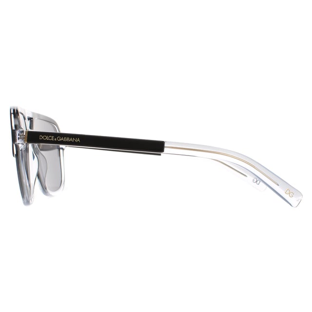 Dolce Gabbana Aviator Mens Top Black on Crystal Dark Grey DG4354 - Main Image