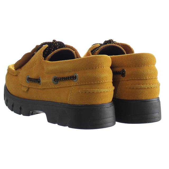 Kickers Lennon Lace-Up Amarillo Liso Zapatos para hombre de cuero 1 15764