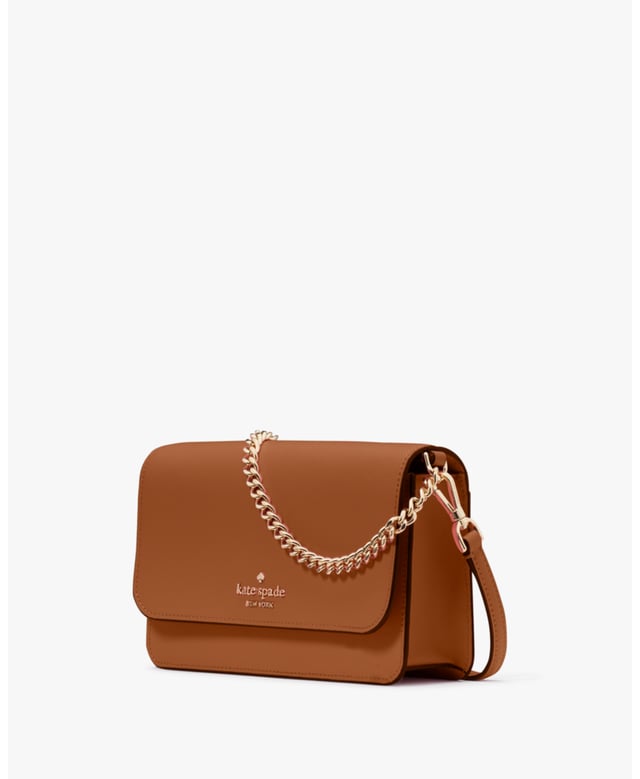 Madison Saffiano Leather Willow Small Flap Crossbody, Metal Pinmount With Spade Logo, 8 Credit Card Slots, Front Zip Compartment, Back Slip Pocket,  Length: 5.00 Cm,  Width: 12.50 Cm,  Height: 20.00 Cm