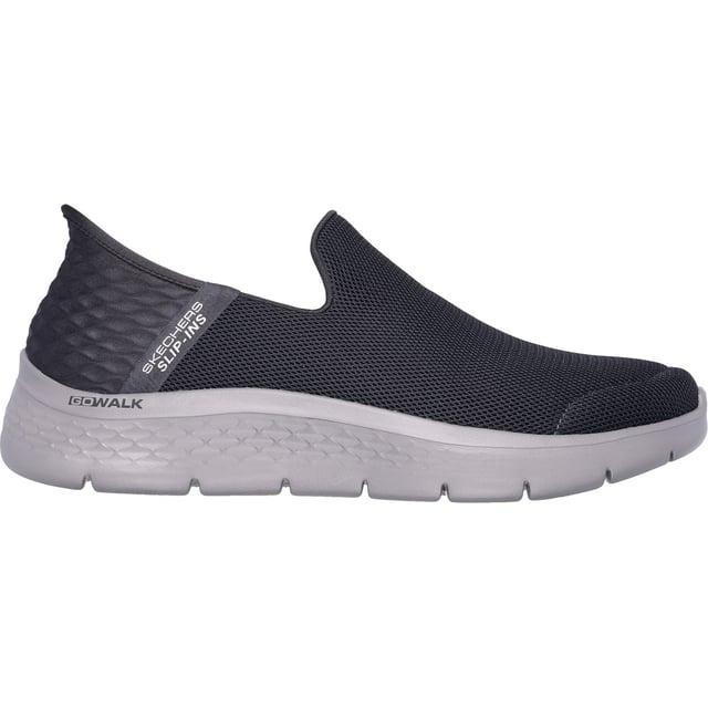 Geniet van flexibel comfort en stijl met de Skechers Hands Free Slip-ins GO WALK FLEX. Dit gemakkelijk te dragen aantrekontwerp heeft een uniek Comfort Pillow in de hiel, een Skechers Air-Cooled Memory Foam binnenzool en een lichtgewicht ULTRA GO dempende tussenzool.