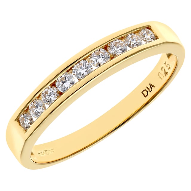 18K (750) witgoud: 2,8 gram; # Diamant: 0,25 ct