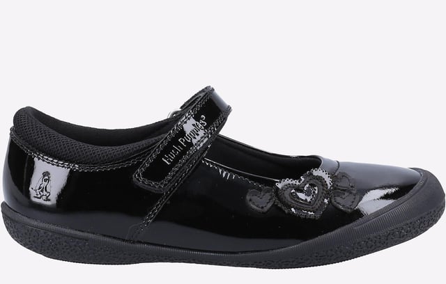 Trendy Girls Back To School Shoe; The Rosanna Patent offers a durable and sturdy TPR sole with a decorative heart embellishment so your feet can look and feel great all day. Fit Left Fit Right - Unique fitting system allows for 5 different width fittings for each individual foot. Every pair of shoes comes with 3 pairs of footbeds.
- Enhanced Toe and Heel Guards- Pretty Floral Sole Design- Approx 12mm Heel Height- Fashionable Decorative Floral Design