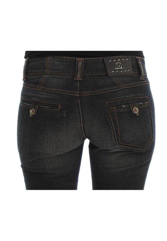 Brand: Ermanno Scervino.\\n  Condition: Brand new with tags.\\n  Color: Blue.\\n  Style: Slim fit.\\n  Made in Italy.\\n  Material: 100% Cotton.\\n  Gender: Women.