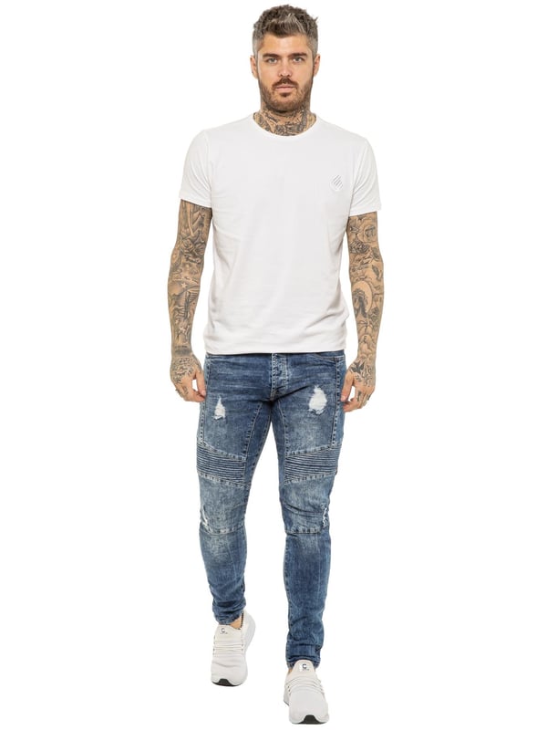 Stretch discount biker jeans