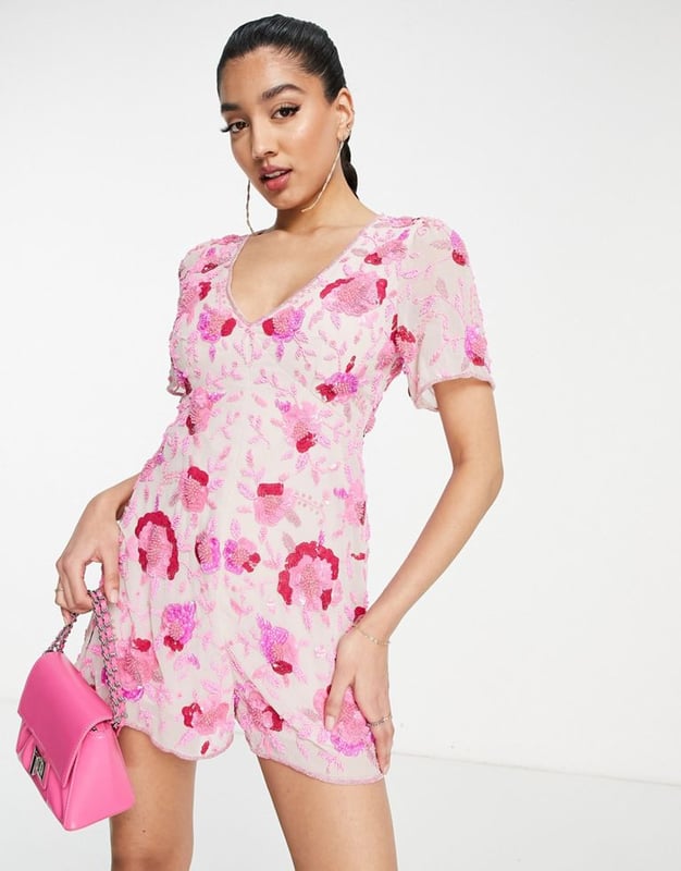 Miss selfridge pink playsuit 2025