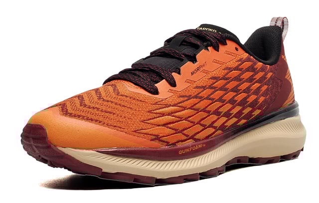 If you're looking for a top-tier trail running shoe that offers exceptional value, the 361 Taroko 3 is an outstanding choice. This durable and ultra-comfortable shoe is crafted to provide enhanced support and superior cushioning, making it ideal for trail runners of all levels. Built to withstand the rigors of rugged terrain and long-distance trail runs, it ensures stability and a plush feel underfoot. The Taroko 3 features a cutting-edge double-layer textile and mesh upper, while the MORPHIT lacing system is designed to adapt to various foot shapes for a secure fit. An anatomically designed tongue reduces pressure across the top of the foot, and a full-length QU!KFOAM midsole combined with a padded heel and ankle collar ensures a luxurious fit that's easy to slip on and off. The durable lugged rubber outsole enhances grip on uneven surfaces, providing the traction and precision needed to tackle challenging trails with confidence and speed.

- Textile / Double-layer mesh mix upper enhances breathability
- Anatomical pressure free tongue design
- Soft textile lining for comfortable fit and feel
- Contoured heel design
- MORPHIT supportive and contoured fit system
- Heel pull tab for easy slip-on fit
- Toe bumper for added safety
- Perfect fit lace up closure
- OrthoLite comfort cushioned insole
- QU!KFOAM and EVA rubber blend midsole
- Durable treaded outsole
- 361 branding