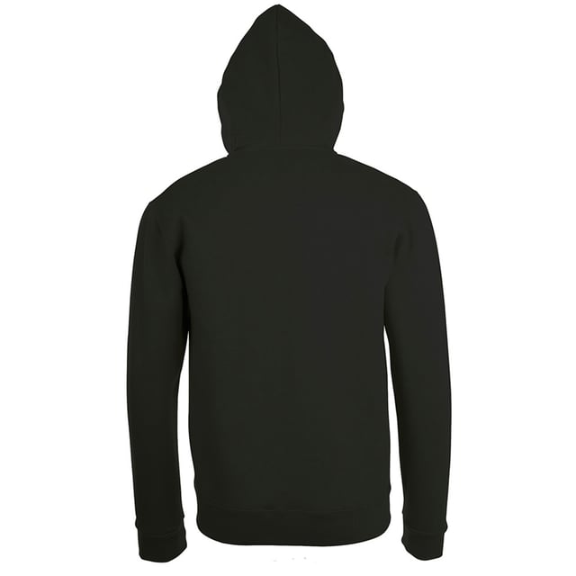 Mens hoodie. Drop shoulder style. Brushed back fleece. Hood with self fabric drawcord. Full length front zip. Two front pockets. Ribbed cuffs and hem. 260gsm. Fabric: 50% Cotton, 50% Polyester. Mens Chest (to fit inches): S(36/38), M(38/40), L(41/42), XL(43/44), XXL(45/47).