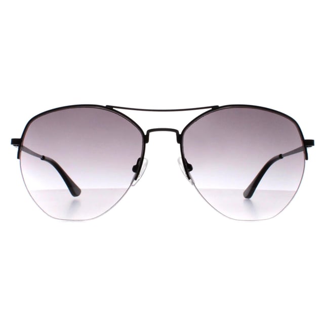 Calvin Klein Aviator Mens Black Grey Gradient CK20121S  Sunglasses are a modern round style crafted from lightweight metal. The silicone nose pads and double bridge ensure an all round comfortable fit. Slender temples feature the Calvin Klein logo for authenticity.