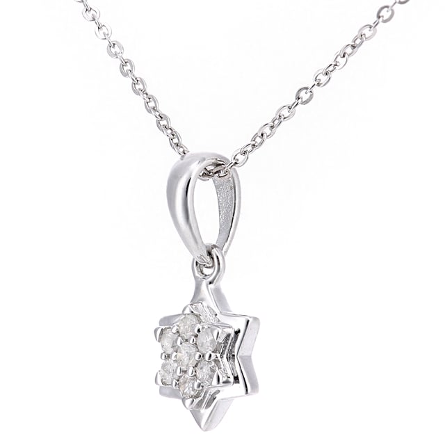 9K (375) witgoud: 1,26 gram; # Diamant: 0,07 ct