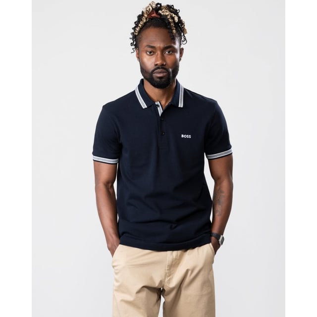 A signature polo shirt by BOSS Menswear, cut to a regular fit. Featuring contrast tipping and a logo at the left chest, this short-sleeved polo shirt is designed in cotton piqué and detailed with further BOSS branding at the undercollar.
Regular fit. Flat-knit collar. Number of buttons: 3. Short sleeves. Flat-knit cuffs. Standard length.
100% Cotton
50469055
Model is 5"8 and wears size M