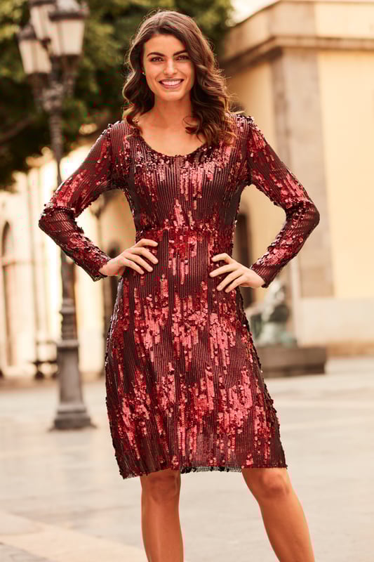 Ruby red shop cocktail dress
