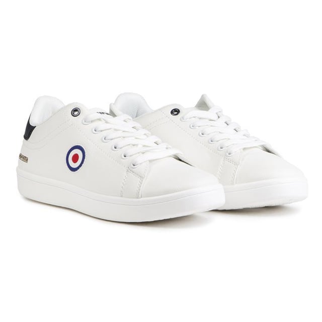 The Pinball Court Trainers From Lambretta Have A Classic Design With Both Style And Comfort In Mind. Featuring A Soft, White Upper, The Legendary Lambretta Target Logo, Padded Ankle Collar And Comfort Insole, These Shoes Are Ideal For Everyday Wear. Perfect For Hitting The Town Or Relaxing With Friends, They're A Must-have Addition To Any Man's Wardrobe.