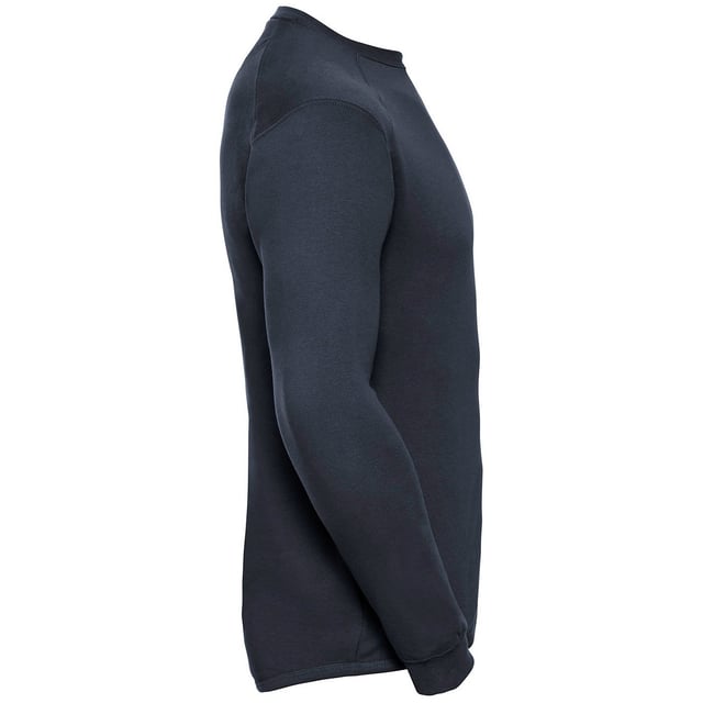 Material: 80% Combed Ringspun Cotton, 20% Polyester. Fabric: Double Layer. Design: Plain. 300gsm. Fabric Technology: Durable, Stain Resistant. Hem: Elasticated, Ribbed. Drop Tail, Elasticated, Heavy Duty, Locker Patch, Pen Holder. Cuff: Elasticated, Ribbed. Sleeve-Type: Long-Sleeved. Neckline: Round Neck. Fastening: Pull Over. Sustainability: Better Cotton Initiative, Oeko-Tex Standard 100 Certified, WRAP Certified. Hardwearing.